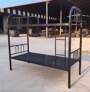 Double School Furniture Dormitory Bunk Bed for Hotel Hostel Modern Metal School Double Bunk Beds for Kids