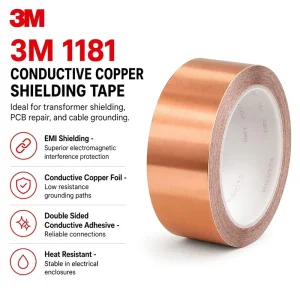 Double-Sided Conductive Copper Foil Tape Shielding Tape 0.066mm Thickness for EMI Shielding