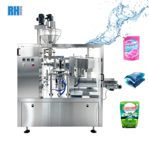 Doypack Rotary Pouch Powder Filling Machine for Chemical Fertilizer Spice Grain 200g-5kg