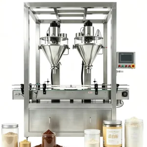 Dual Head Rotary Type Powder Filling Machine Automatic Can Powder Filling Packaging Equipment