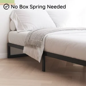 Durable Construction Black Metal Headboard Footboard Design Double King Queen Size Metal Bed Frame
