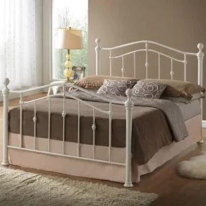 Durable Quality Double Queen Size Iron Bed Customized Color Metal Bed With Strong Headboard and Footboard