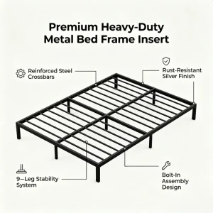 Durable Rental House Wrought Iron Bed Frame Luxury Modern Full Size Double Metal Bed for Hotel Apartment Use
