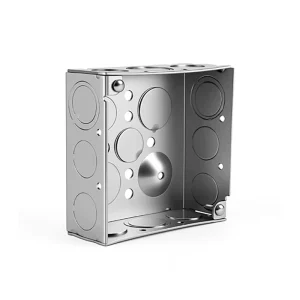EB189 Galvanized Steel Square Box Seamless Drawn Construction Box