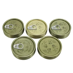 EOE 300# 73mm Tinplate Easy Open Ends for Canned Meat, Seafood, Vegetables, and Wine Bottles