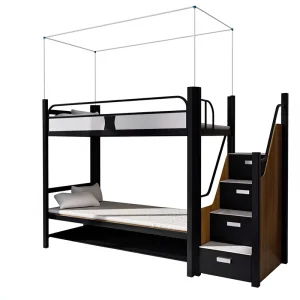 Easy Assemble Worker Double Metal Bunk Bed Furniture Metallic Funky Bunk Bed for School Boarding