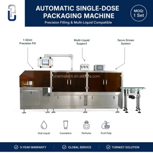Easy Snap Strip Packing Machine Automatic PVC PE Forming Filling Sealing Equipment for 1 50ml Liquid Items