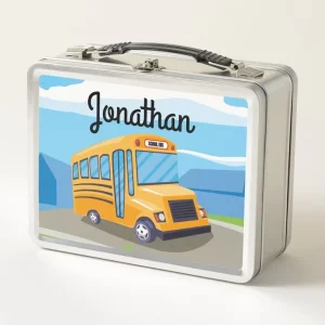 Eco Friendly BPA Free Food Grade Rectangular Small Tinplate Lunch Box with Handle for Kids and Students