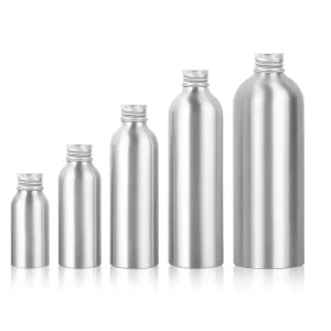 Eco Friendly Customized Recycling 350ml 500ml 750ml 1000ml Custom Aluminium Bottle with Metal Screw Lid