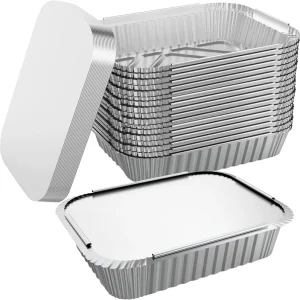 Eco Friendly Disposable Takeaway Rectangular 750ml Aluminum Foil Food Containers