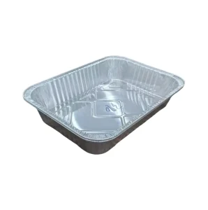 Eco Friendly Food Grade PET Disposable Rectangular Aluminum Foil Food Container Lid 230ml Capacity Custom Logo