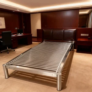 Eco Friendly Queen Size Metal Bed Frame 304 Stainless Steel Thickened Modern Minimalist Design Bedroom Furniture Budget Friendly