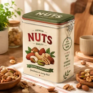 Eco Friendly Rectangle Durable Food Grade Airtight Metal Tin Box Chocolate Storage Container OEM ODM