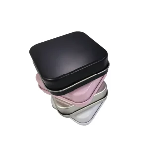Eco Friendly Recyclable Customized Tin Craft Flip Top Boxes for Food Storage