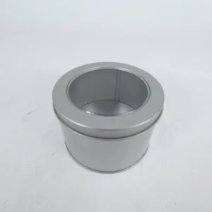 Eco-Friendly Recyclable Plain Silver Metal Can Top Window Unique Shape Wedding Favor Tin Box for Jewelry Gift Accessories