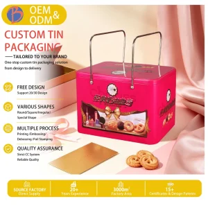 Eco Friendly Recyclable Rectangle Tinplate Box Set for Candy Snack Cake Chocolate Sugar and Bread