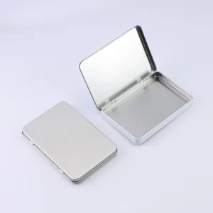 Eco Friendly Tinplate Postcard Gift Card Craft Box with Stickers