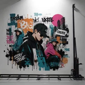 Eco Friendly Wall Printer Low Noise Operation Non Fading Ink Durable Scratch Resistant for Indoor Outdoor Wall Projects