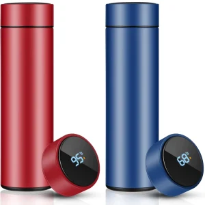 Eco friendly Custom logo 500ml Thermos Termos De Acero Inoxidable Double Wall 18 8 Stainless Steel Led Temperature Water Bottles