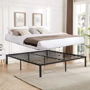 Eco friendly Modern Twin Metal Bed Frame with Storage Durable for Hotel School Bedroom Apartment Hospital Use Easy Assembly
