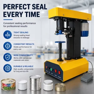 Electric Automatic Can Sealing Machine for Food and Beverage Tin and Aluminum Cans