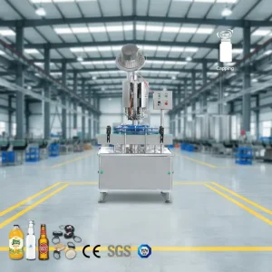 Electric Automatic Glass Bottle Crown Lid Capper Food Grade Capping Machine for Beverage Chemical Applications