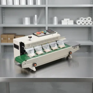 Electric Automatic High-Accuracy Continuous Sealing Machine for Plastic and Paper Commodity Bags ISO CE