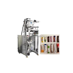 Electric Automatic Indian Curry Paste Sachet Pouch Bag Filling, Sealing, Packing, Labeling and Wrapping Machine
