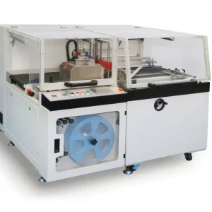 Electric Automatic Intermittent Motion Side Sealer Shrink Wrapping Machine for Cartons, Cans, and Bottles, PLC