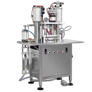 Electric Compact Semi-Automatic Aerosol Filling Machine with Air Cylinder Valve Crimping Gas Booster Pump