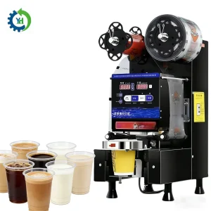 Electric Cup Sealing Machine for Beverage and Dairy Packaging, Fully Automatic Heat/Induction Sealing