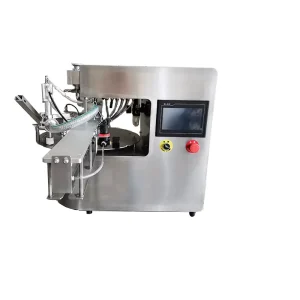 Electric Rotary Stand-Up Pouch Liquid Capping Machine for Beverages and Oil