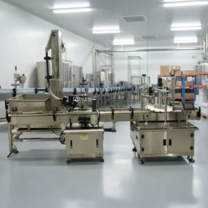 Electric Screw Capping Machine for Glass Bottles and Cans with Automatic Feeding, 30-40 Bottles/Min
