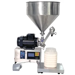 Electric Semi-Automatic High-Viscosity PLC Particle Sauce Weighing Filling Machine for Chili, Garlic and Mushroom Sauces