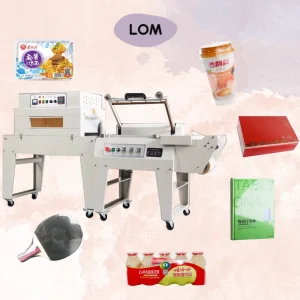 Electric Semi-Automatic Plastic Sealing Machine with Heat Shrink and Cutting Functions for Cartons, Wood, Beverages, and Food