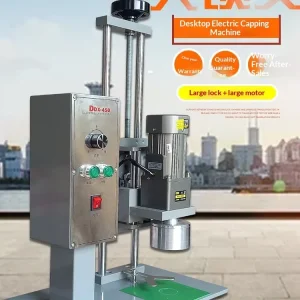 Electric Tinplate Cap Semi-Automatic Dual-Motor Capping Machine for Glass Bottles, 38kg