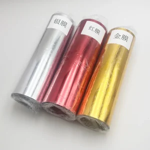 Electrochemical Aluminum Holographic Hot Stamping Foil Self-Adhesive Metallic Gold Silver Roll for Leather