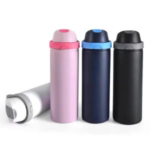 Electronic Stainless Steel Insulated Bottle with Direct Drinking One-Hand Opening for Office and Outdoor Use