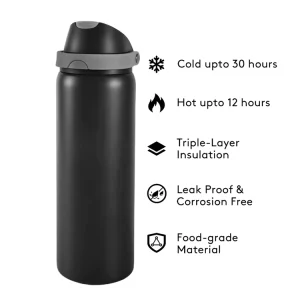 Electronic Vacuum Insulated BPA-Free Stainless Steel Water Bottle Direct Drinking for Travel Sports Gym Office