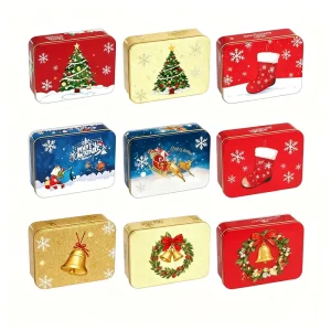 Elegant Eco Friendly Rectangle Compact Metal Tin Box Packaging Custom Size Color Printed Gift Candy Chocolate Tea Biscuits Toys