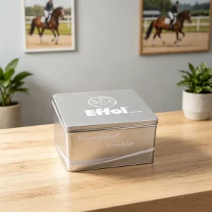 Elegant Silver Rectangle Hinged Food Grade Tinplate Box Customizable Printed Storage for Candy Cake Pet Food Gifts Keepsakes