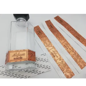 Embossed Adhesive Aluminum Foil Stickers for Vodka Tin and Metal Bottle Labels