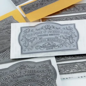 Embossed Aluminum Metal Foil Labels for Wine and Spirits