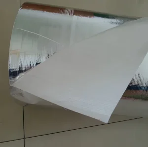 Embossed Composited Aluminum Foil Non-Woven Coated Metal Foil Silver Color Roll Customizable Thickness Alloy 1100/8011 H22