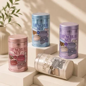 Embossed Recyclable Cylindrical Tinplate Tea Canister for Coffee or Tea