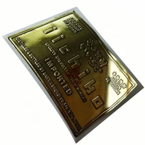Embossed Silver Foil Stickers Custom Stamped Gold Foil Labels