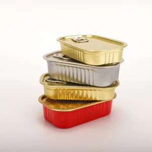Empty 1/4 Club Can Aluminum Box Rectangular 125ml Tin Cans With #311 Lids for Oil Sardine Fish