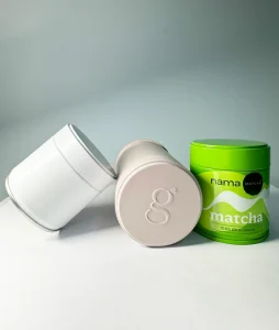 Empty 30g Matcha Powder Round Tin Can with Screw Lid