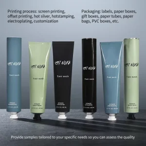Empty Aluminum 50ml Eco Friendly Customized Recyclable Toothpaste Lotion Tubes 100 Ml Hand Cream Container Metal Cosmetic Tube