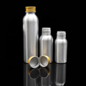 Empty Aluminum Cosmetic Bottles 30ml 50ml 100ml 120ml 150ml 250ml 500ml with Metal Screw Cap
